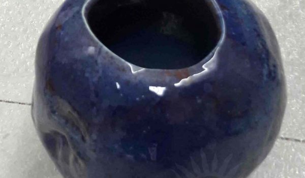 Round Blue Vase